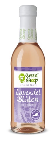 Lavendel+Blüten+Sirup 250 ml Glasflasche Verdünnungssaft handgemacht von Green Sheep