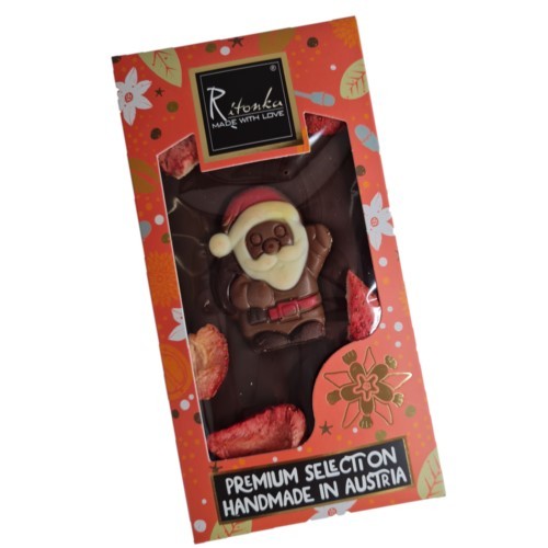 dunkle Weihnachtsmann Schokolade Ritonka 95g Tafel