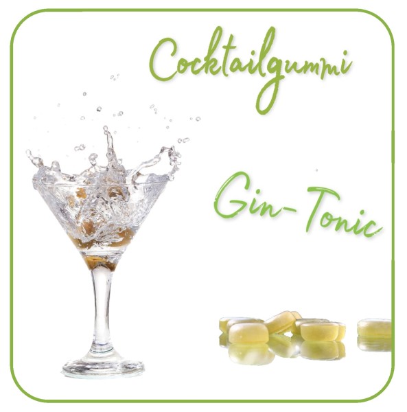 Tonic + Gin - beschwipste Fruchtgummi 11% Vol. Cocktailgummi / alkoholische Gummibären