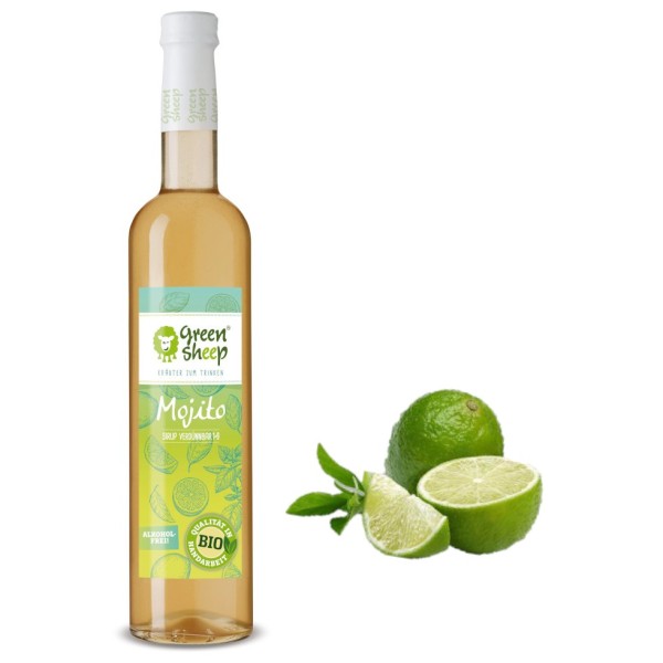 Mojito Sirup alkoholfrei / Cocktailsirup / Erfrischungsgetränk von Green Sheep 500ml bei Naschkiste