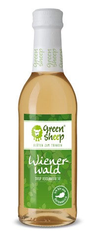 Wienerwald Sirup Verdünnsaft 250 ml Glasflasche natürliches Erfrischungsgetränk zum Mischen Green Sheep