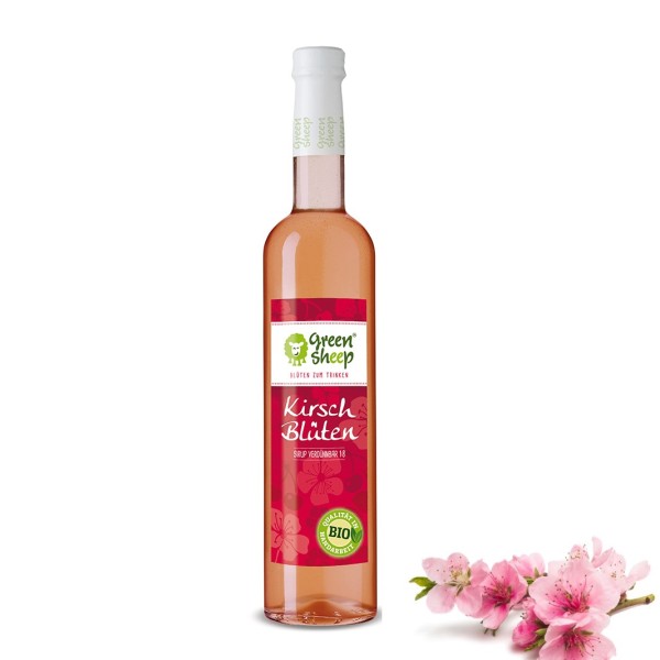 Bio Kirsch-Blüten-Sirup / Kirschblüten Saft von Green Sheep 500ml Getränke Sirup