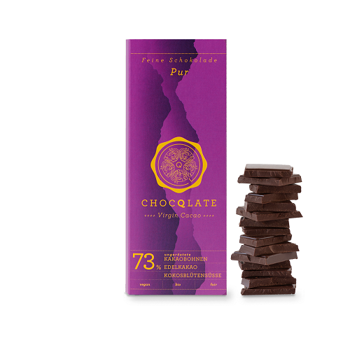 Choqclate reine Schokoladentafel PUR 73% Naschkiste